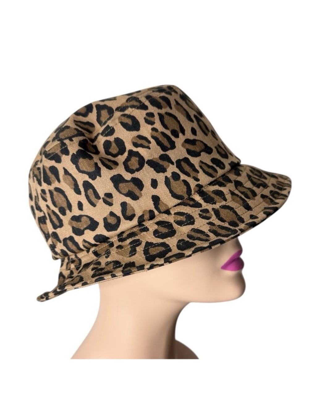 Leopard Cheetah Print Bucket Hat Small Medium